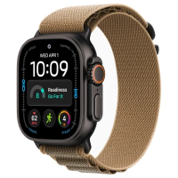 Apple Watch Ultra 4 49mm Black Titanium Case with Desert Alpine Loop (S)