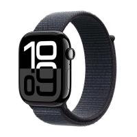 Apple Watch Series 10, 46 мм корпус из алюминия цвета «Jet Black», ремешок Sport Loop цвета «Ink»