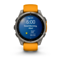 Умные часы Garmin FENIX 8 47mm Amoled Sapphire Titanium Spark Orange (010-02904-11)