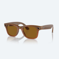 Умные очки Ray-Ban Smart Glasses Wayfarer Shiny Caramel/Polar Brown