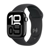 Apple Watch Series 10, 46 мм корпус из алюминия цвета «Jet Black», ремешок Sport Band размера M/L цвета «Black»