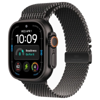 Apple Watch Ultra 4 49mm Black Titanium Case with Black Titanium Milanese Loop (S)