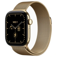 Apple Watch Series 12 42mm Radiant Gold Titanium Case with Radiant Gold Milanese Loop