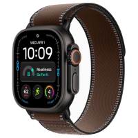 Apple Watch Ultra 4 49mm Black Titanium Case with Dark Umber Trail Loop (M/L)