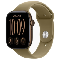 Apple Watch Series 12 46mm Dark Bronze Aluminum Case with Olive Sport Band (S/M)