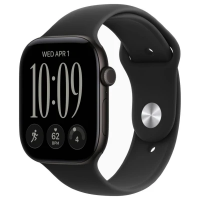 Apple Watch Series 12 46mm Black Aluminum Case with Black Sport Band (S/M)